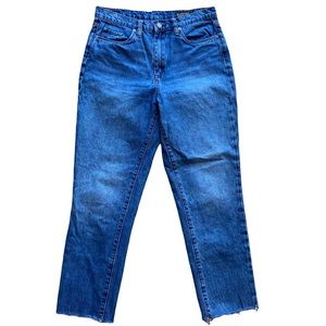 Blank NYC The Madison Crop High Rise Straight Leg Medium Wash Jeans Size‎ 29